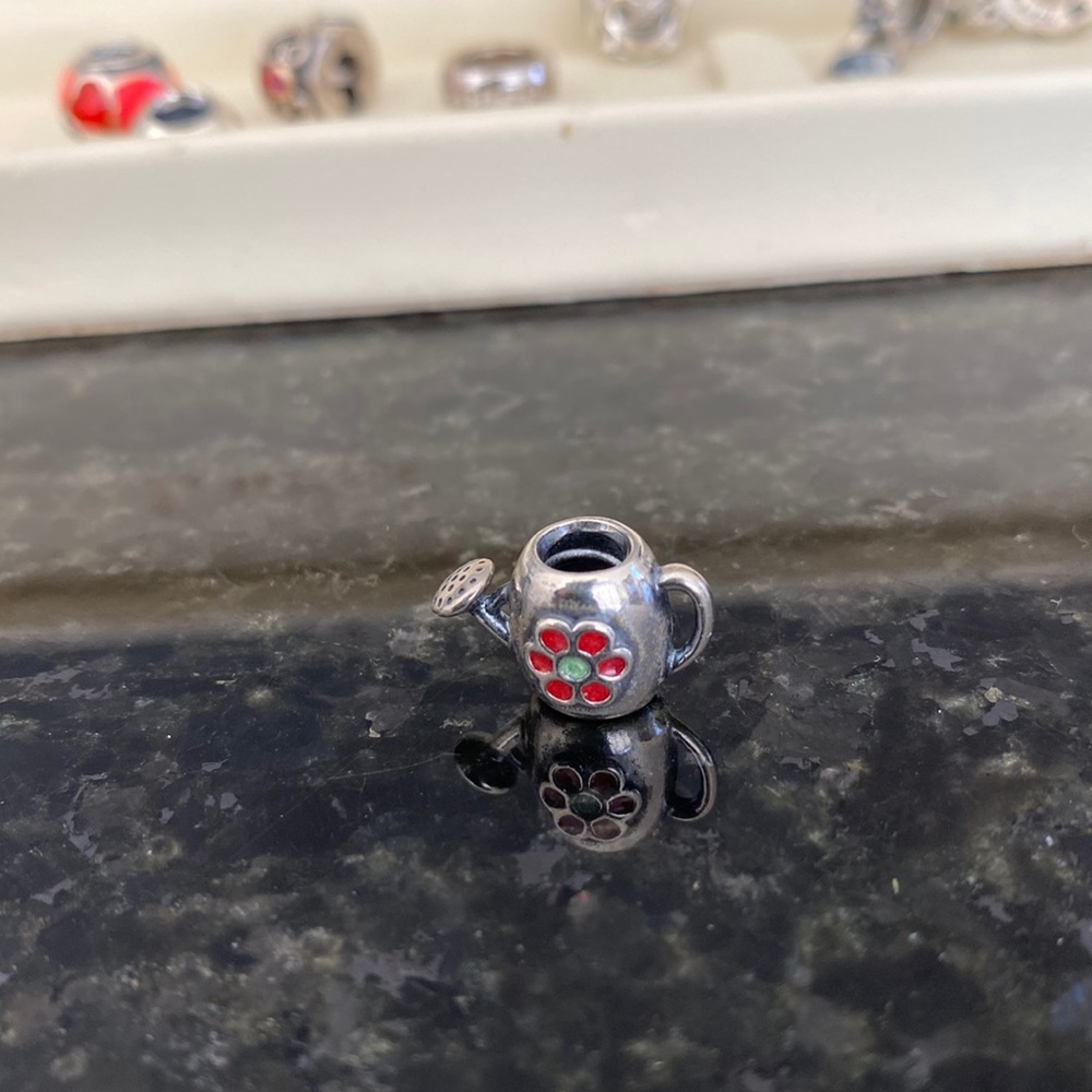 Pandora enamel water can charm